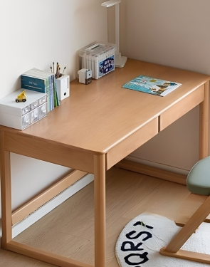 Bàn gỗ học sinh 2 ngăn kéo thiết kế đơn giản