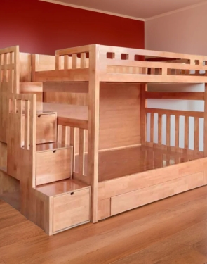 Giường gỗ tự nhiên 