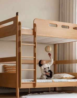 Giường tầng trẻ em bằng gỗ sồi tự nhiên 