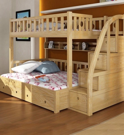 Giường tầng hiện đại gỗ sồi